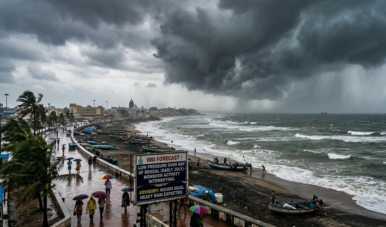 IMD Forecasts Low Pressure Over Bay of Bengal in Early July; Monsoon Activity Set to Intensify